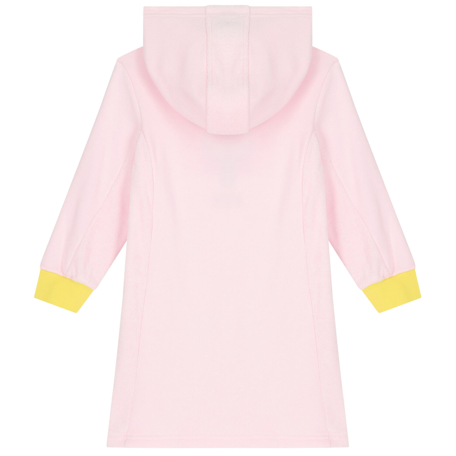 Girls Pink Elephant Hooded Dress, 1, hi-res
